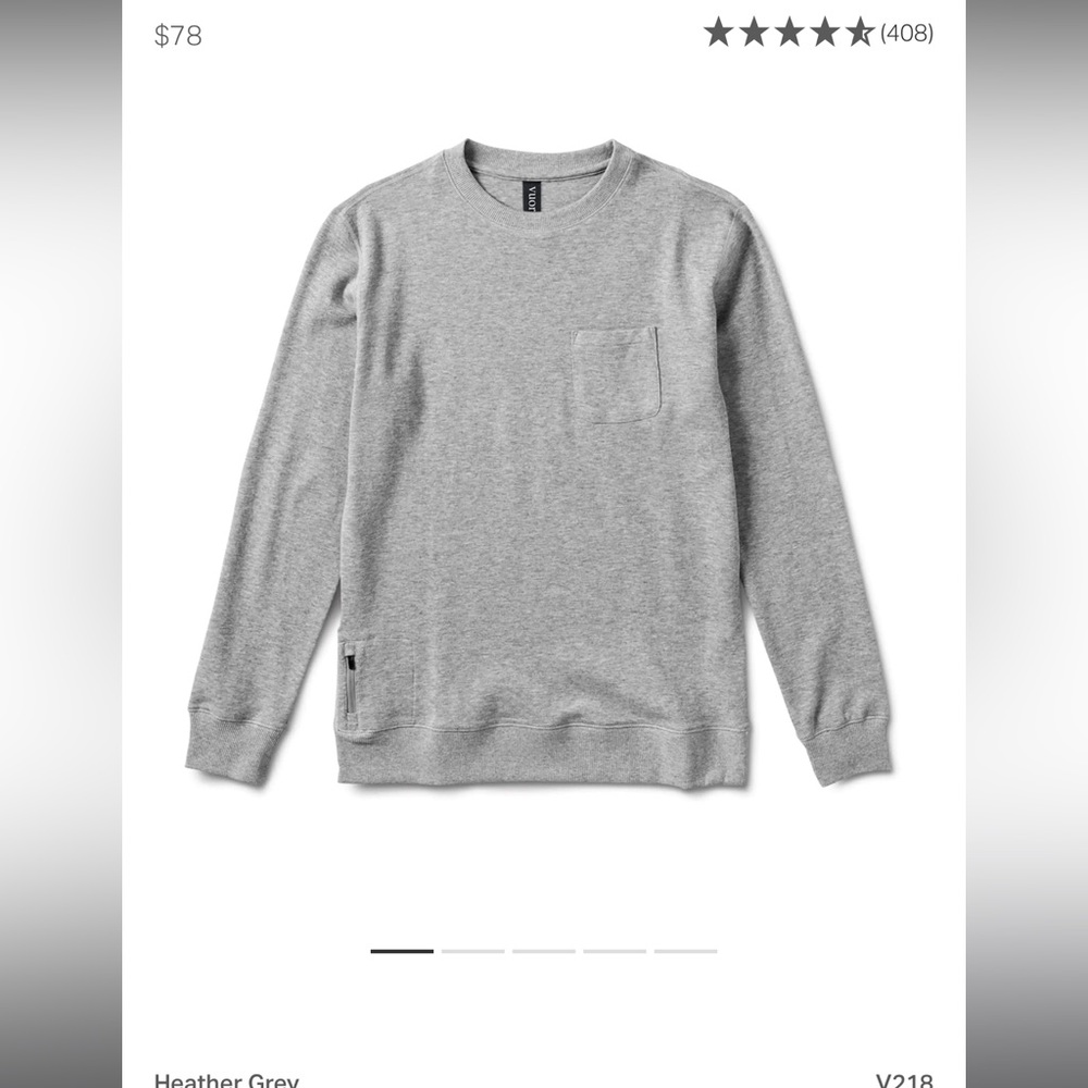 VUORI PERFORMANCE CREWNECK NEVER WORN